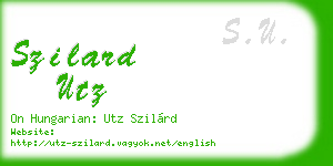 szilard utz business card